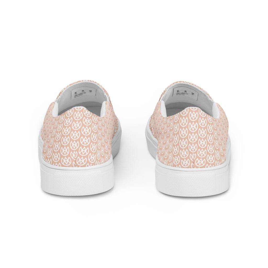 Soft Peony Canvas Slip-ons