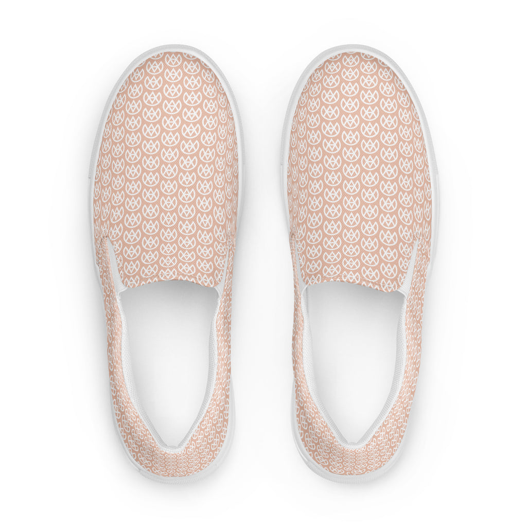 Soft Peony Canvas Slip-ons