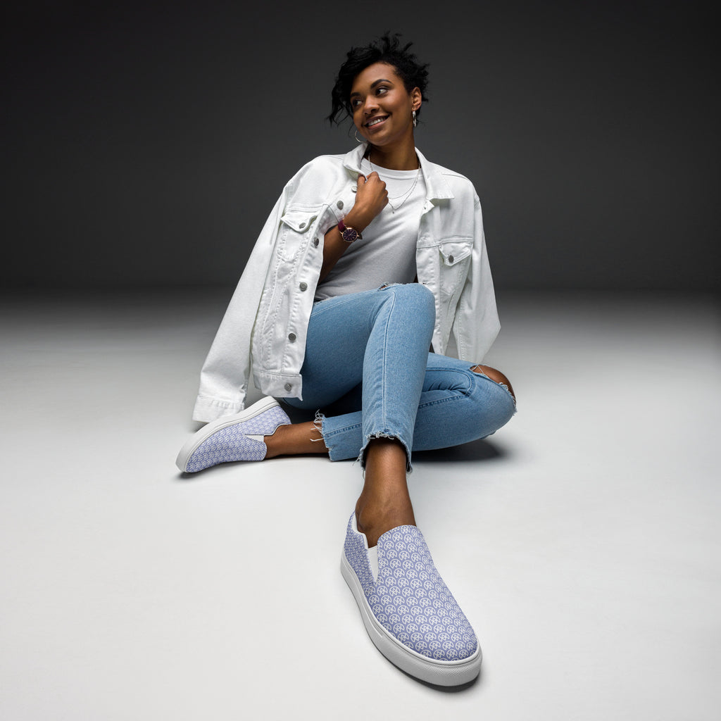 Blue Mirage Canvas Slip-ons