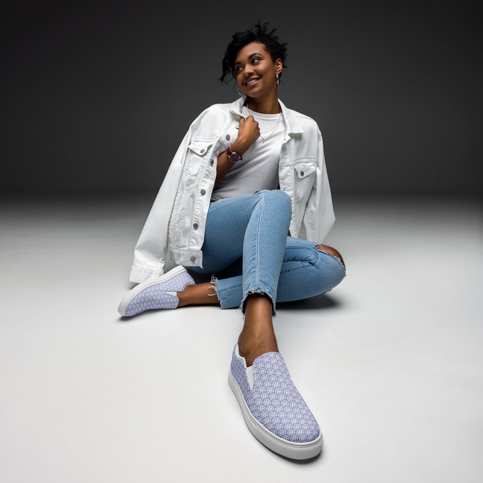 Blue Mirage Canvas Slip-ons