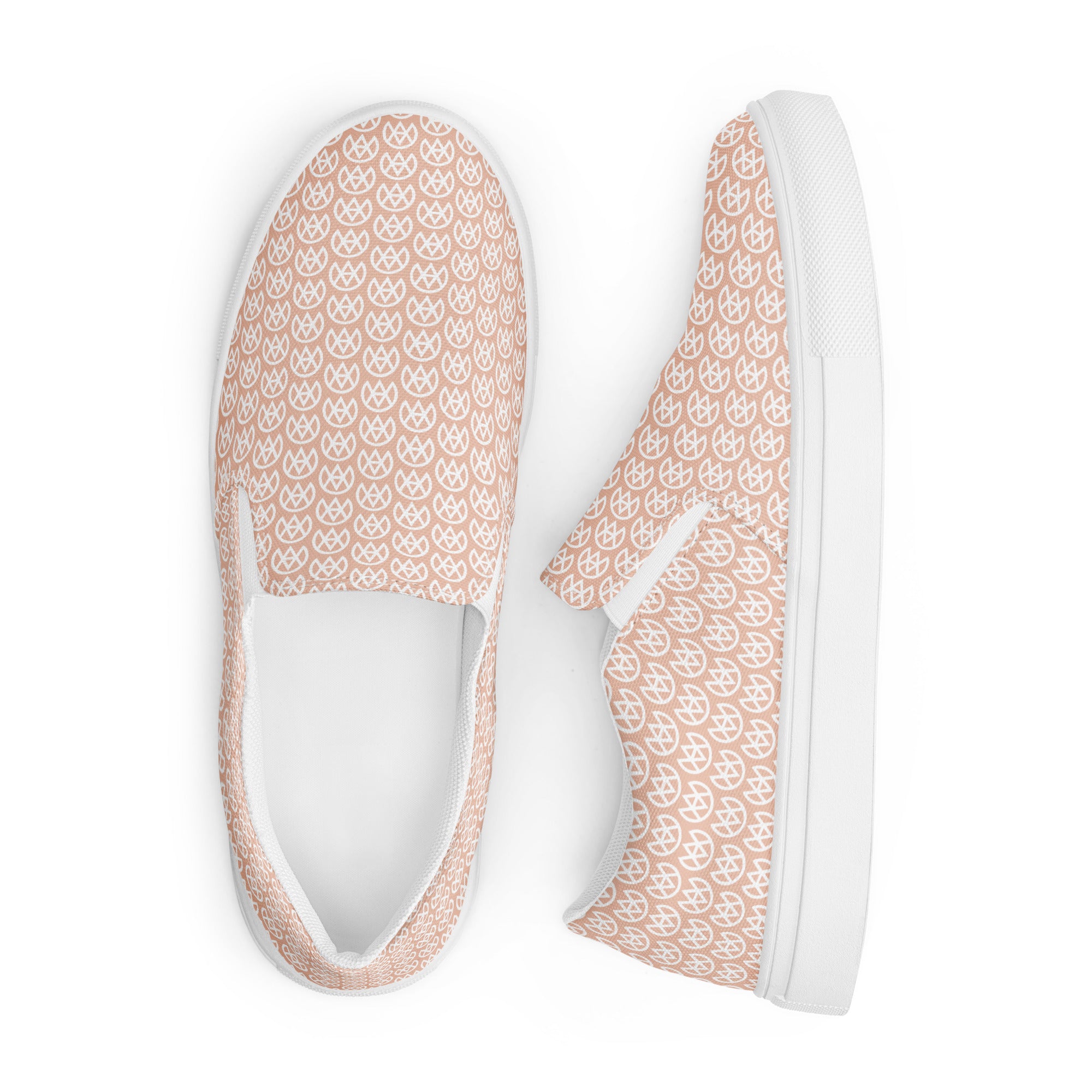Soft Peony Canvas Slip-ons