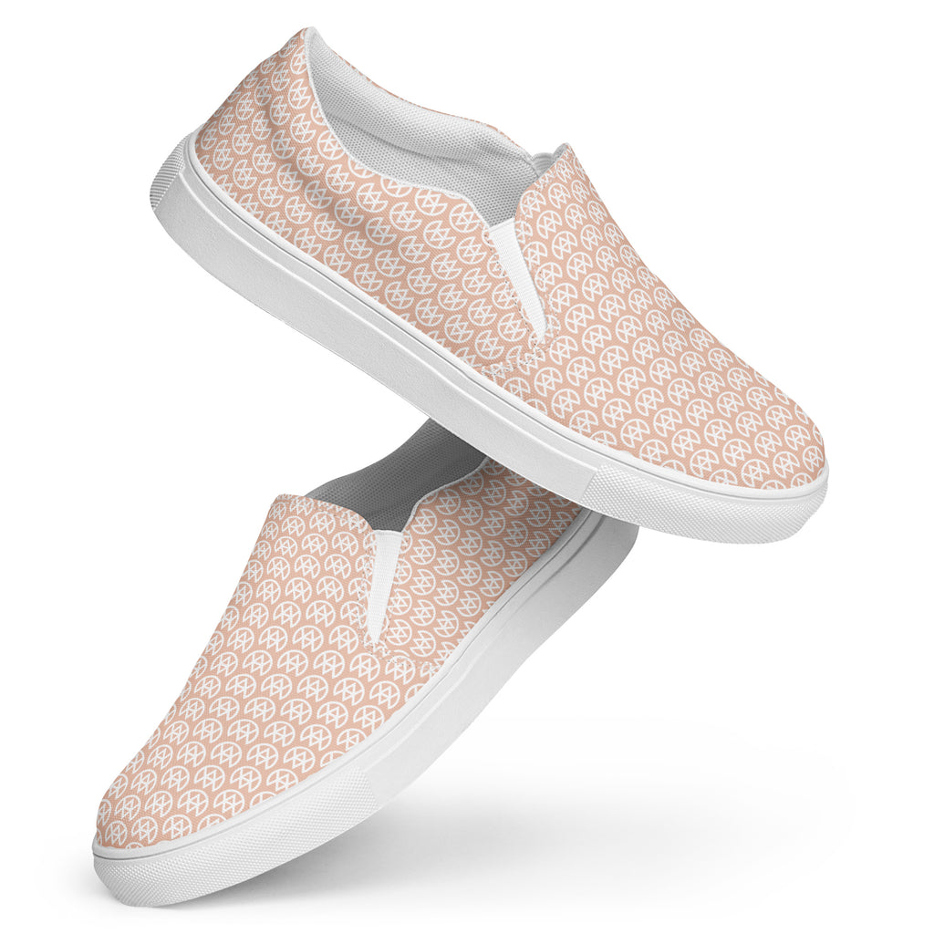 Soft Peony Canvas Slip-ons