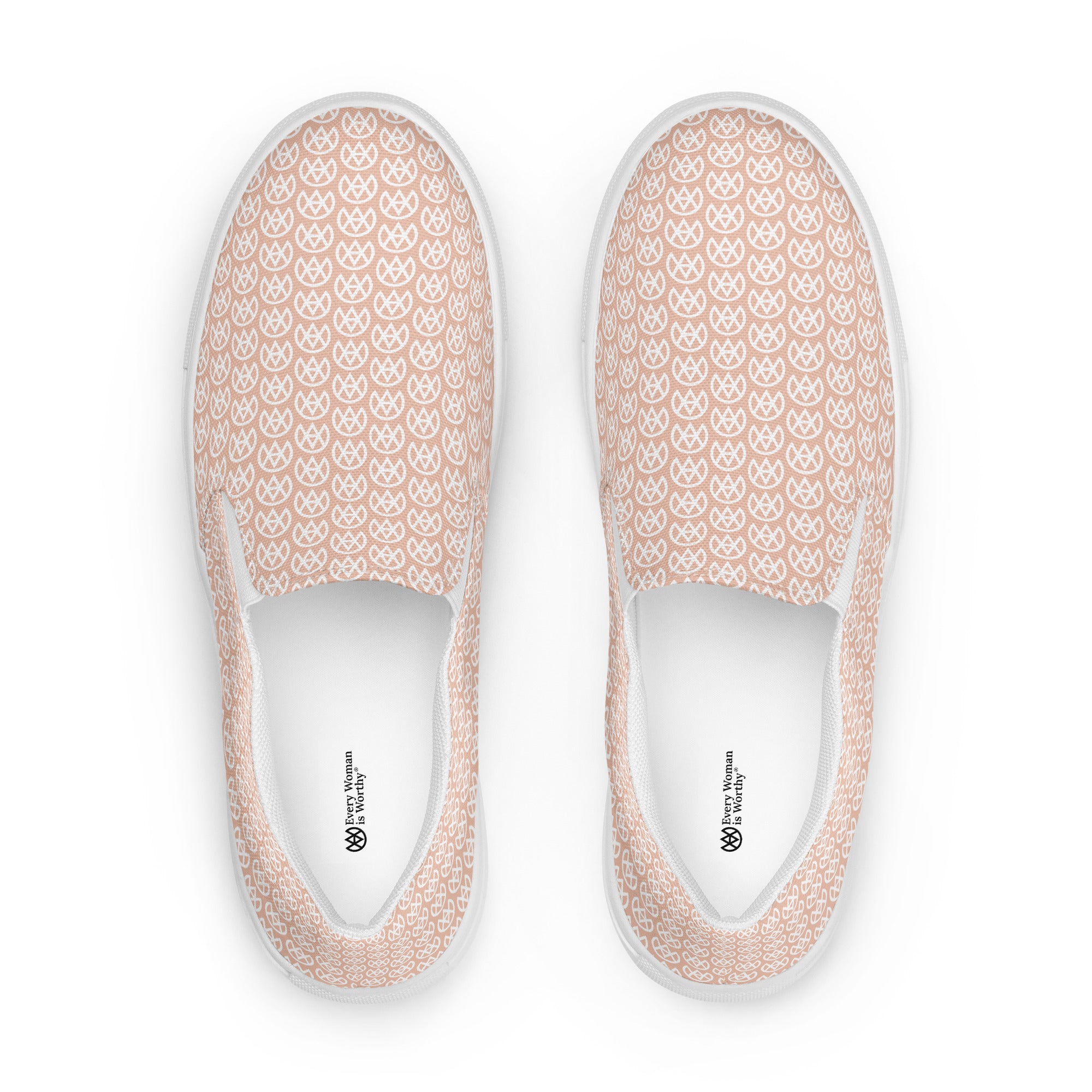 Soft Peony Canvas Slip-ons