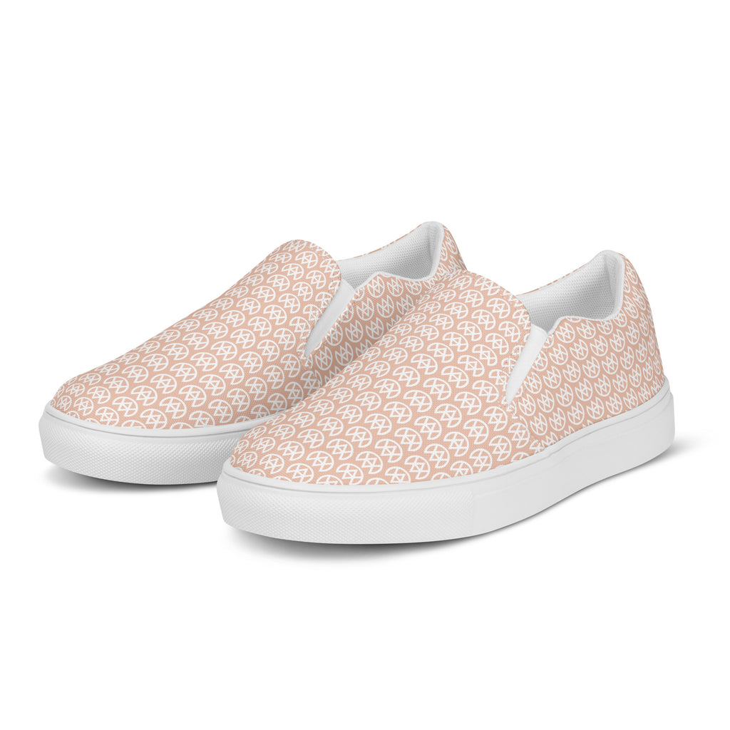 Soft Peony Canvas Slip-ons