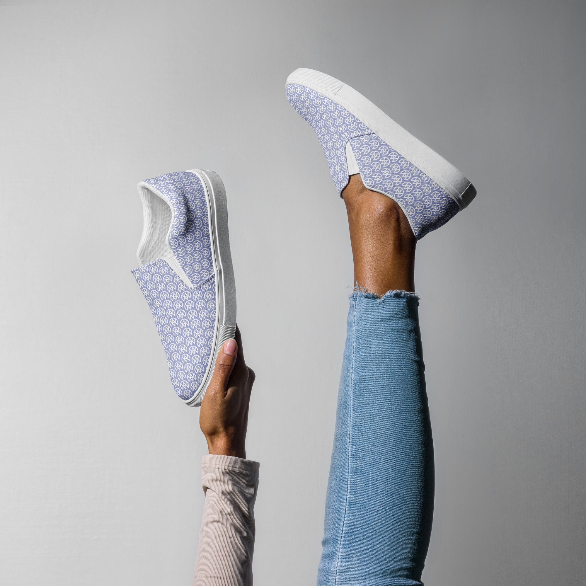 Blue Mirage Canvas Slip-ons