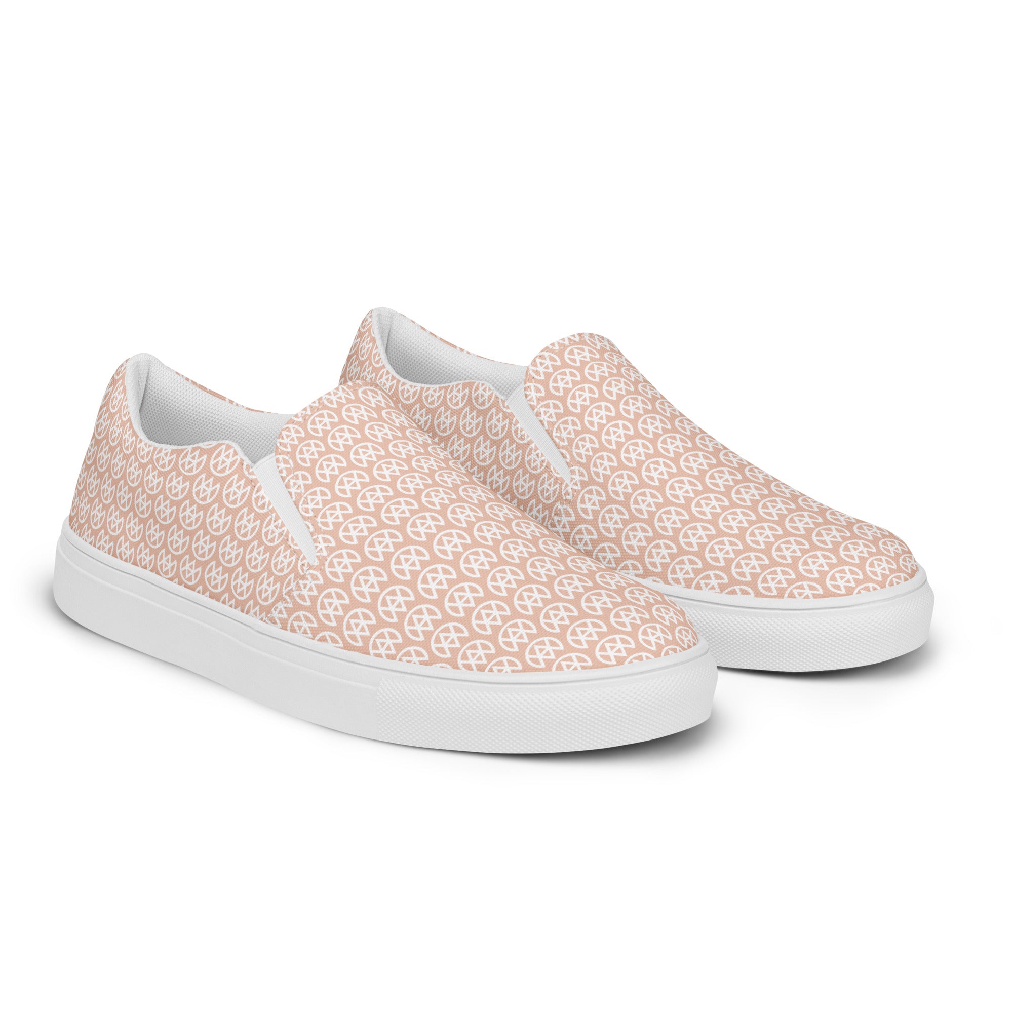 Soft Peony Canvas Slip-ons